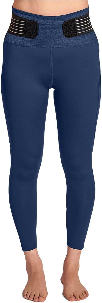 Tommie Copper Women’s Pro-Grade Lower Back Support Compression Leggings Capris with Pocket & Adjustable Straps