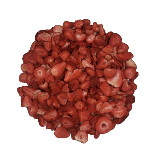 Erdbeeren gefriergetrocknet 225g Scheiben, Natürliche Getrocknete Erdbeere Ohne Zusätze 100% Pur - Gefriergetrocknete Früchte Snack - Gefriergetrocknete Trockenfrüchte von Foozia