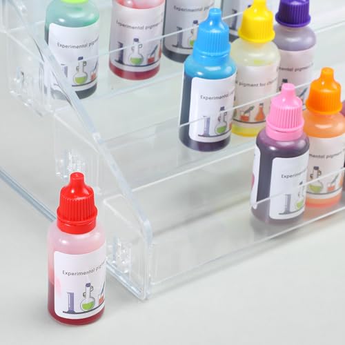 Image of 2 Pack Clear Acrylic Paints Organizer (7 Tier), Paints Bottle Organizer, Acrylic Paint Storage Organizers, Craft Paint Organizers Rack for Alcohol Inks and Food Coloring