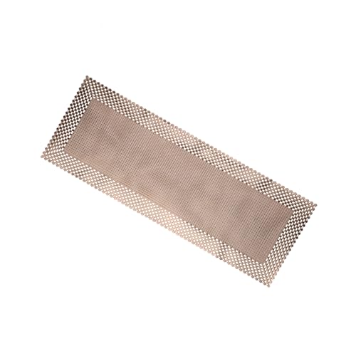 Image of Kuber Industries 13x36 Soft Leather Anti Slip Table Runner For Centre Table | Stylish Dining Table Runner for Living Room - Dining Table Accessories for Home /Hotel | Mesh Design - Gold