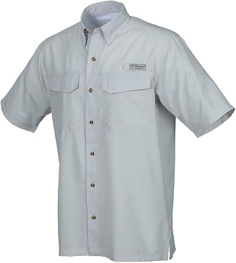 Bimini Bay Outfitters LTD Bimini Flats V Men's Short Sleeve Fishing Shirt Featuring BloodGuard Plus