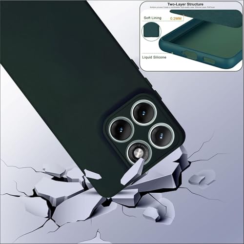 Image of SBMS Silicone Back Cover Case for Motorola Moto Edge 70 Fusion 5G | Soft Micro-Fibre Lining Inside | Camera Protection Bump | Shockproof Back Cover Case for Moto Edge 70 Fusion (Candy Cloth Green)
