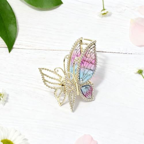 Pinza para cabello con diseño de mariposa y cristales miniatura 7