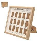 Marco de fotos infantil: bien con la mayoría de los estilos de decoración del hogar, incluyendo el estilo rústico, campestre o moderno; ideal para recordar los años escolares