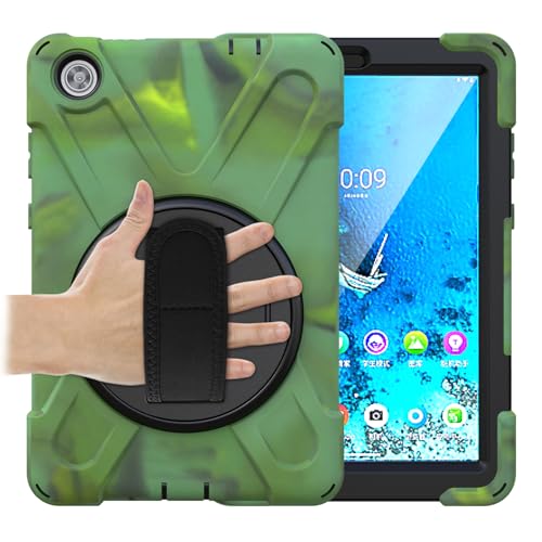 Funda Lenovo Tab M8 para niños y viajes con soporte de mano giratorio y protección total