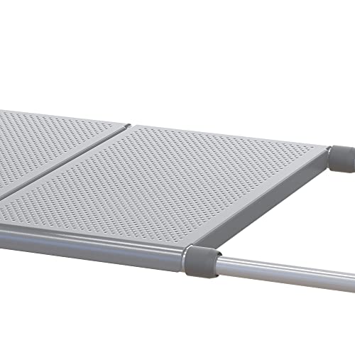 Simple Houseware Under Sink 2 Tier Expandable Heavy Duty Metal Shelf Organizer Rack, Silver (Expand From 15 To 25 Inches) #TOP1