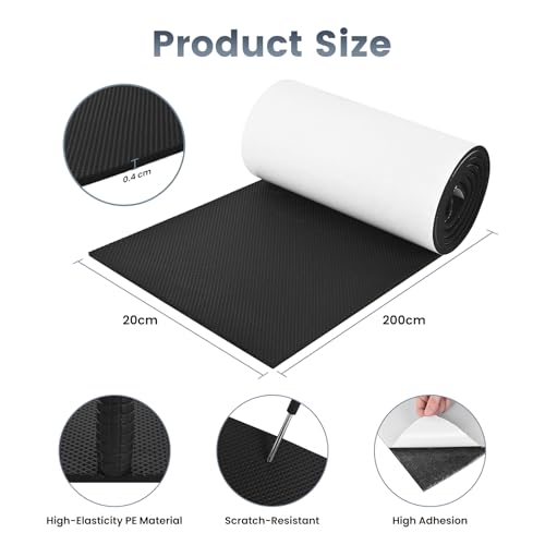 2 Rotoli Paracolpi Garage Auto, 200 X 20 X 0,4 Cm Protezione Muro Garage Autoadesiva In Schiuma Eva, Impermeabile Ammortizzanti, Protezione Porte Auto Per Pareti Di Garage, Nero - 2