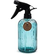 OFFIDIX Glass Spray Bottle, Plant Mister with Adjustable Nozzle 0.4L/13.5oz Pressure Watering Can...