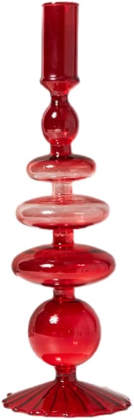 candlesticks Candelabra Candlesticks HoldersRetro Glass Classic Craft Candlesticks Holders for Wedding Decorations Glass Candle Holder Fireplace Decor Candle，5