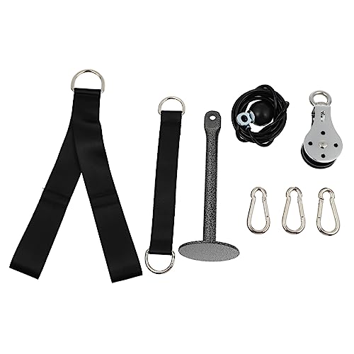 Toyvian Attrezzo per L'allenamento dei Tricipiti e degli Avambracci Corde Portanti in Acciaio, Meccanismo Pulegge Ad Alta Resistenza, Compatto e Facile da Installare per Uso Fitness Domestico