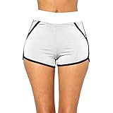  Lulupi Retro Shorts Damen Sports Sommer Casual Shorts Hosen Hohe Taille Sport Kurz Hose Badeshorts Schwimm Running Yoga Hose