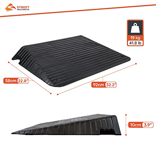 4" Rise Threshold Ramps For Wheelchair, Mobility Scooter, Car Ramps, Curb Ramp At Home With Doorway Step, Stairs And Driveway. Non Slip Wheelchair Ramp Manufactured From Rubber Is Portable #TOP1