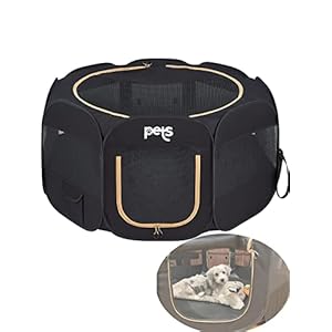 Foldable Pet Playpen with Waterproof Bottom