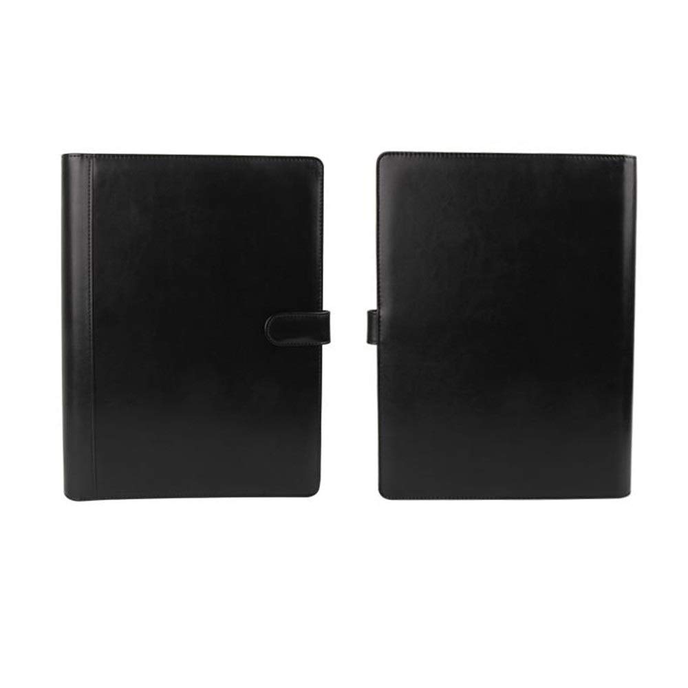 Cartella per conferenze Business Notepad Portafoglio in pelle Creativo Business A4 Calcolatrice Cartella File Nero Uomini e Donne Organizzatore Professionale Regalo Business Documenti Borsa