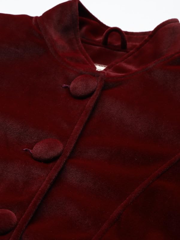 Image of Leather Retail Women's Full Sleeve Velvet Jacket