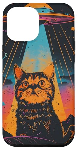 Catzilla Vintage Divertido Lindo Arte Gato Japonés Puesta De Sol Meme Carcasa para iPhone 12 Pro Max
