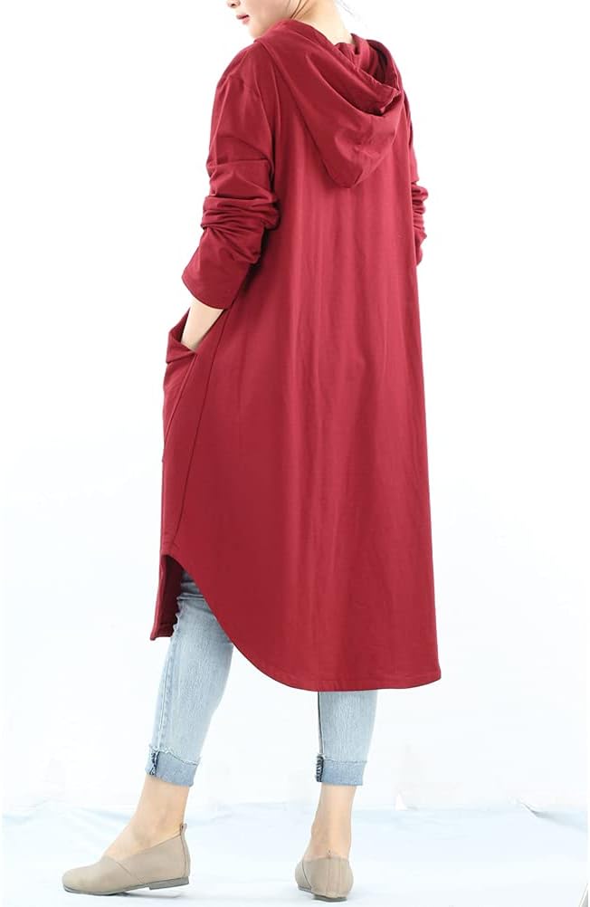 Minibee Women's Hoodies Oversized Sweatshirt Dress Long Sleeve Casual Tunic Pullover with Pockets - Image 3