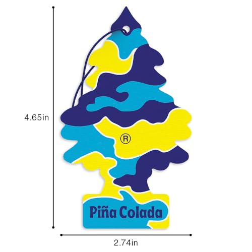 Image of LITTLE TREES Car Air Freshener | Hanging Tree Provides Long Lasting Scent for Auto and Home | 24 Air Fresheners |Pina Colada