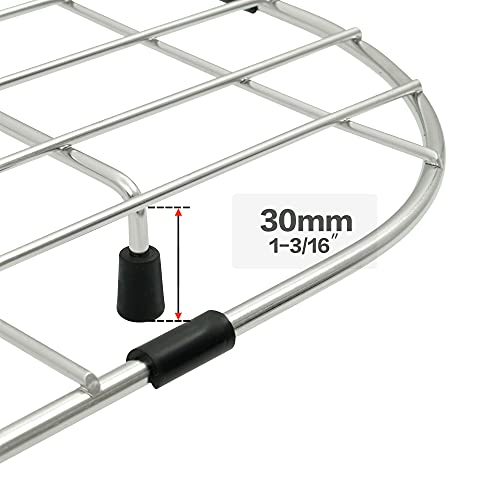 Lqs Kitchen Sink Grid And Sink Protector, Kitchen Sink Grate 26" X 13 3/8" With Center Drain Hole For Single Sink Bowl, Sink Protectors For Kitchen Sink, Stainless Steel Sink Grid #TOP3