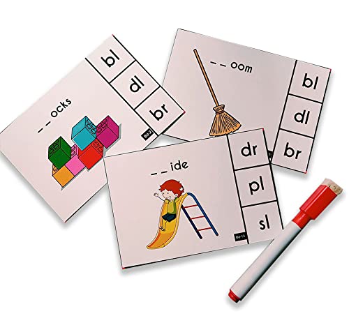 Phonics Blends and diagraphs Activity flashcards (Pack of 24)