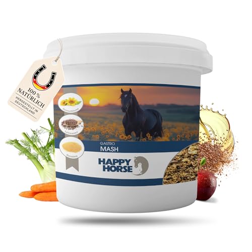 Happy Horse Gastro Mash | Getreidefreies Mash für Pferde mit empfindlichem Magen | 5kg | Mit Kamille Ingwer & Leinsamen | Magenschonend & Leicht verdaulich | Ohne Zusätze & Zucker