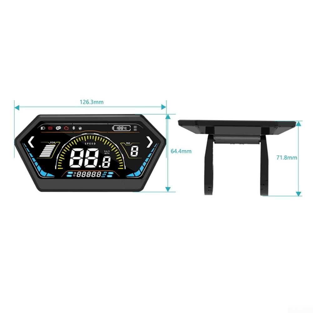 Yhenlovtt Ebike Display LCD, schermo colorato da 4,5 pollici, connettore impermeabile, 24 V-72 V, ampia tensione, protocollo OMD2 per bici elettrica