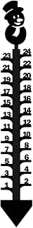 ele ELEOPTION 24inch Snowman Iron Art Snow Gauge Outdoor Measuring Gauge, Handmade Metal Yard Snow Measuring Stick Snow Depth Gauge Garden Stakes, Christmas Holiday Rain Gauge Gift