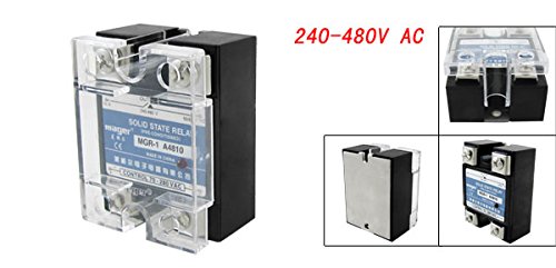 Uxcell MGR-1 A4810 1 Phase Solid State Relay, SSR 10A, 70 VAC