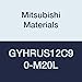 Mitsubishi Materials GYHRUS12C90-M20L GY Modular Type External Grooving Holder with Left Hand M20 Modular Blade, Right, 90? Angle, 0.236" Grooving Depth, 0.750" Height, 0.750" Width, 5.000" Length