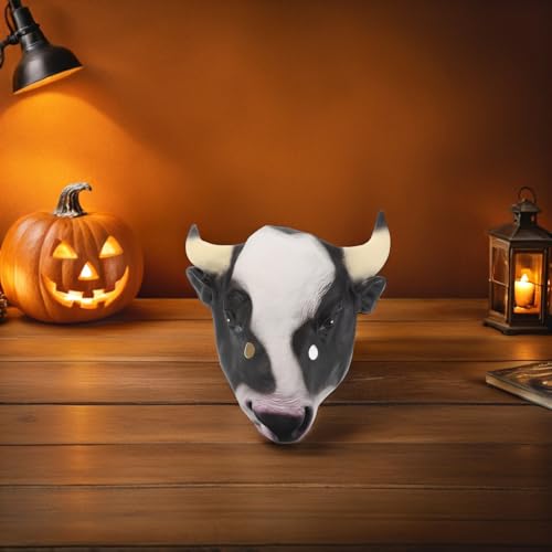 Masque vache réaliste latex Hemobllo avec structure légère et portable - 6
