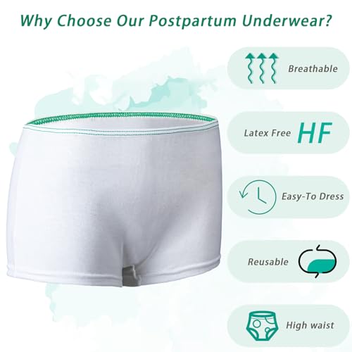 Cutecrop 30 Pcs Disposable Mesh Postpartum Underwear Women Panty Breathable Maternity Underwear Care Stretchy Panties (S-M) - Thumbnail 4