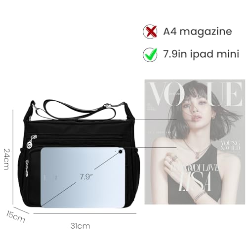 Image of PALAY Women Shoulder Handbag Roomy Multiple Pockets Bag Ladies Crossbody Purse Fashion Tote Top Handle Satchel