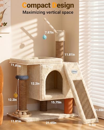 Torre para Gato Eco-Wood con Rascadores y Condo Interior miniatura 6
