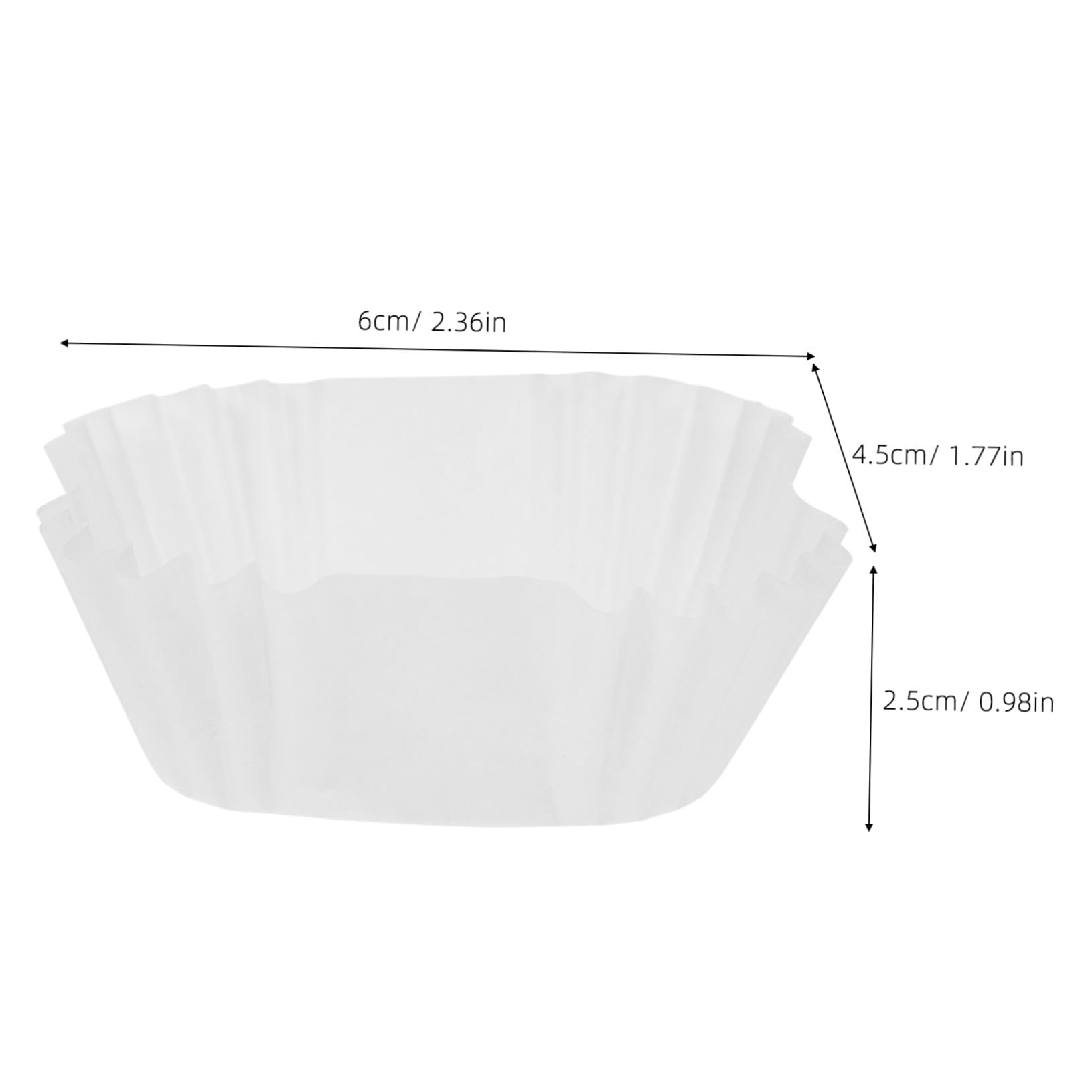 UKCOCO 3000 Pièces Caissettes à Muffins Carrées Blanches Résistantes Chaleur Antiadhésives pour Cupcakes Mini Gâteaux Mariage Fêtes Emballage Individuel