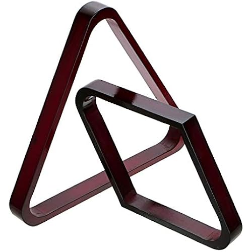 OwnMy Set of 2 Wooden Billiard Ball Rack Set, Vintage Solid Wood Billiard 8-Ball Triangle Rack & 9-Ball Diamond Rack Table Pool Ball Racks