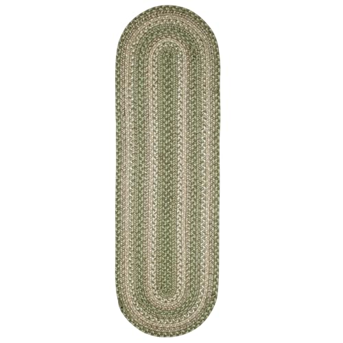 Homespice Grassland Jute Braided Stair Treads, Oval 8x28 Set of 13