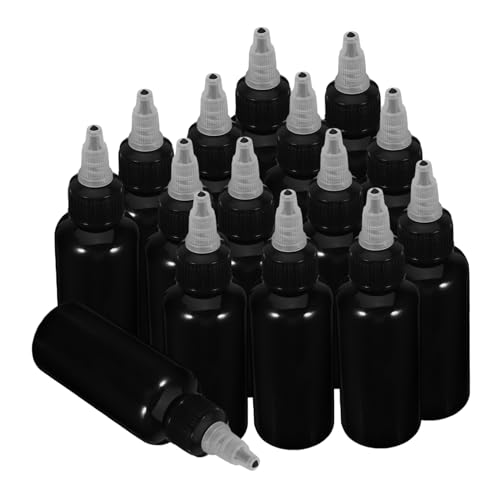 TOYZFRIENDY 15piezas Botella De Boca Puntiaguda De Plástico Transparente Con Gotero Para Dispensar Tinta Pigmentada De Para Manualidades y Recargas De TOYZFRIENDY 15piezas Botella De Boca Puntiaguda De Plástico Transparente Con Gotero Para Dispensar Tinta Pigmentada De Para Manualidades y Recargas De