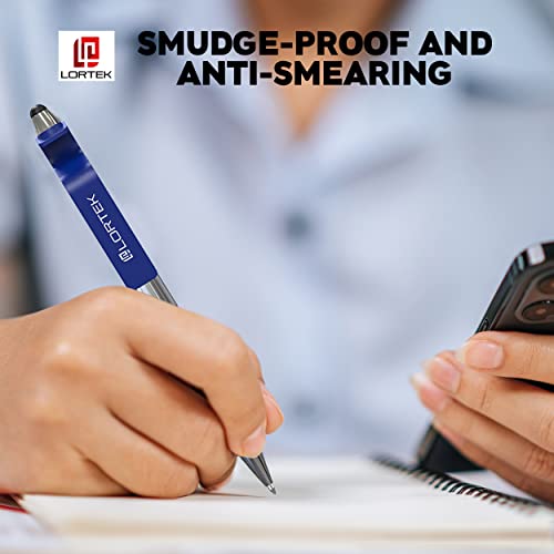 Lortek (30 Pcs Assorted Retractable Ballpoint Writing Pens – Medium Point, Black Ink For Note Taking, Journaling, Planners, School, Work, Home #TOP4