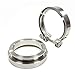 Ispeedytech Downpipe Exhaust Stainless steel 304 V- Band 3.25" Flange 4.25" Clamp kits for GT45 GT45R Turbocharger Turbo