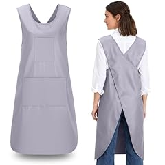 Grey Japanese Cross Back Apron