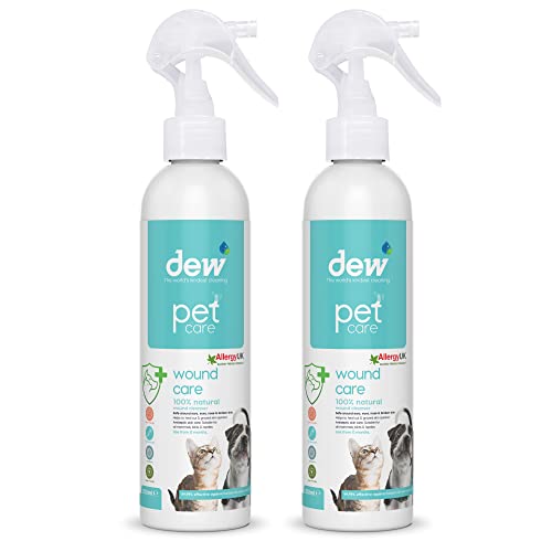 DEW Pet Wound Care 250ml x2 100 Natural Antiseptic Spray for Dogs