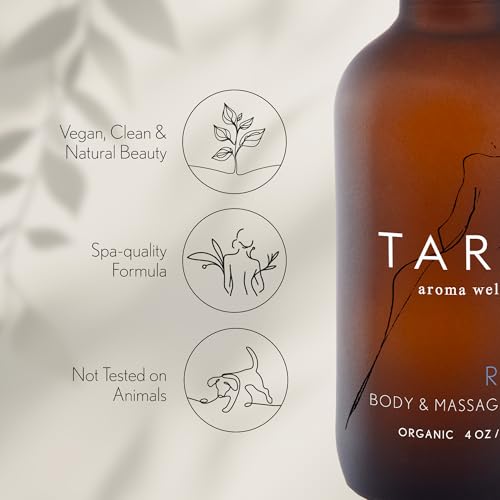 Image of TARA Spa Therapy Rest Body & Massage Oil - Premium Organic Oil for Deep Relaxation & Rest, 100% Pure Essential Oils, Lavender, Chamomile & Sandalwood, 4 oz