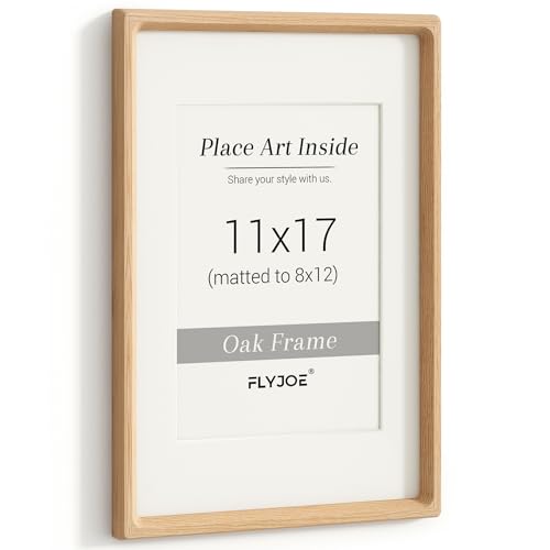 Picture Frame, USA-Sourced Hardwood Photo Frame, White Oak, 11x17