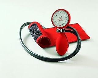 boso clinicus II - Tensiómetro con manguito de velcro, color rojo