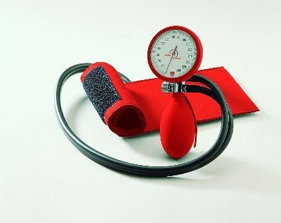 boso clinicus II - Tensiómetro con manguito de velcro, color rojo