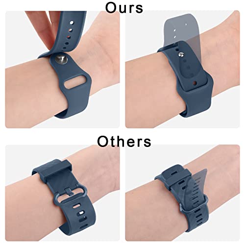 Vanjua Bands Compatible with Samsung Galaxy Watch 5 Band 40mm 44mm, Galaxy Watch 5 Pro Bands 45mm, 20mm Soft Silicone Sport Replacement Strap for Galaxy Watch 5 Band Women Men (Abyss Blue) by Vanjua - Used condition - Image 5