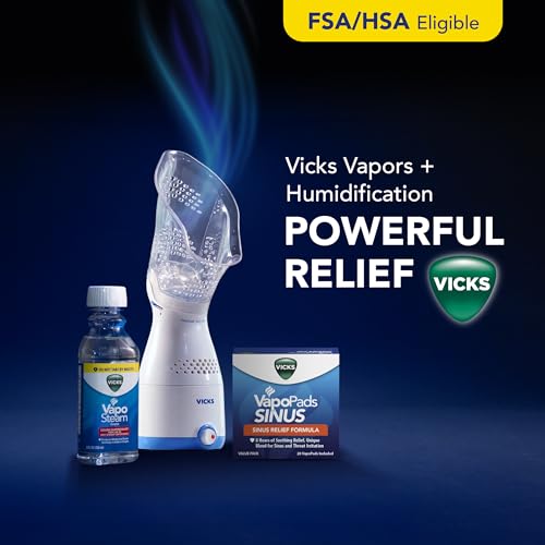 Image of Vicks VapoPads Sinus Relief Formula - Vapor Pads Refill Humidifiers and Steam Inhalers, Scent Pads for Sinus Congestion and Throat Irritation, 40-Pack, Box Color May Vary