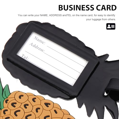 Étiquette Bagage Ananas en Plastique Jaune, Identifiant Voyage Créatif – vue 6