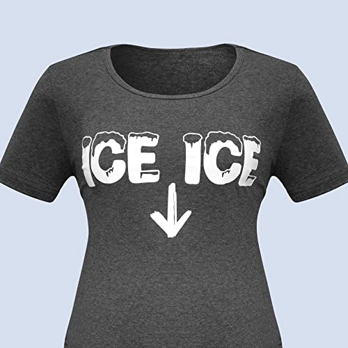 Ice Ice Baby Maternity T-Shirt Women Pregnancy Announcement Shirt Funny Letter Print Pregnant Mom Outfit （Gray,X-Large #TOP3