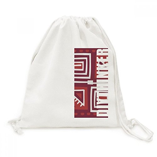 Toile drawstring backpack Mexique couleur vin rouge pour voyage
